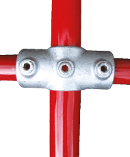 119 - 2 SOCKET CROSS - Size 4 for 48.3 mm Scaffold / Galvanised Tubes
