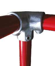 128 – 3 WAY 90° ELBOW - Size 4 - for 48.3 mm Scaffold / Galvanised Tubes